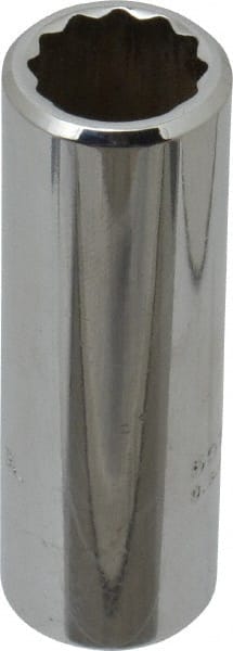 Proto - 3/8" Drive, Deep Hand Socket - 12 Points, 7/8" OAL, Chrome Finish - Exact Tooling