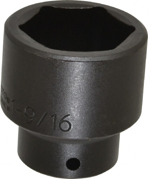 Proto - 1/2" Drive 1-9/16" Standard Impact Socket - 6 Points, 2-1/4" OAL - Exact Tooling