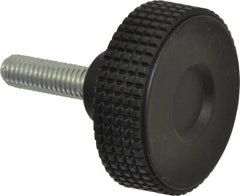 Elesa - 1.96" Head, Knurled Knob - Threaded Stem, Plastic - Exact Tooling