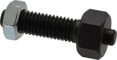 Jergens - 1/2-13 Thread, 7/8" Size, 2-3/8" Long, Black Oxide Coated, Low Carbon Steel Clamp Rest - 1-1/2" Thread Length, 11/32" Pin Diam x 3/16" Pin Height, 1/2" Nut Height - Exact Tooling