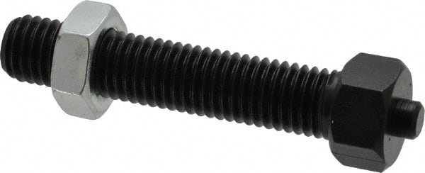 Jergens - 5/8-11 Thread, 7/8" Size, 3-27/32" Long, Black Oxide Coated, Low Carbon Steel Clamp Rest - 2-15/16" Thread Length, 11/32" Pin Diam x 3/16" Pin Height, 1/2" Nut Height - Exact Tooling
