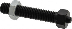 Jergens - 5/8-11 Thread, 7/8" Size, 3-27/32" Long, Black Oxide Coated, Low Carbon Steel Clamp Rest - 2-15/16" Thread Length, 11/32" Pin Diam x 3/16" Pin Height, 1/2" Nut Height - Exact Tooling