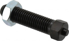 Jergens - 3/4-10 Thread, 7/8" Size, 3-1/2" Long, Black Oxide Coated, Low Carbon Steel Clamp Rest - 2-3/8" Thread Length, 11/32" Pin Diam x 3/16" Pin Height, 1/2" Nut Height - Exact Tooling