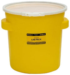 Eagle - 20 Gallon Capacity, Plastic Lever Lock, Yellow Lab Pack - 5 Gallon Container, Polyethylene, 88 Lb. Capacity, UN 1H2/X40/S Listing - Exact Tooling