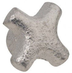 Jergens - 1-1/2" Head Diam, 4 Point Spoked Knob - 5/16-18 Hole, Cast Iron - Exact Tooling