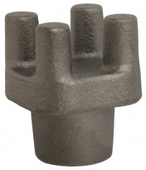Jergens - 3-1/2" Diam, 2-3/8" High, 1/2" Thread, Tapped Bar Knob - 2-3/8" Projection, 2-1/8" Hub Diam, ASTM 32510 Malleable - Exact Tooling