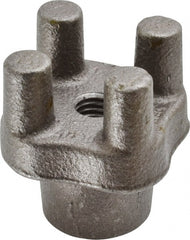Jergens - 2" Diam, 2-1/8" High, 1/2" Thread, Tapped Bar Knob - 1-1/4" Projection, 1-1/8" Hub Diam, ASTM 32510 Malleable - Exact Tooling