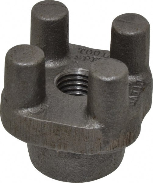 Jergens - 2-1/2" Diam, 2-3/8" High, 9/16" Thread, Tapped Bar Knob - 1-3/4" Projection, 1-1/2" Hub Diam, ASTM 32510 Malleable - Exact Tooling