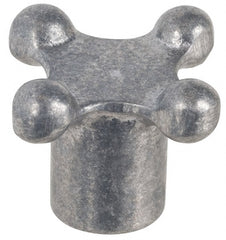Jergens - 3" Head Diam, 4 Point Lobed Knob - 5/8" Hole, Aluminum - Exact Tooling