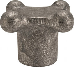 Jergens - 3" Head Diam, 4 Point Lobed Knob - 3/4" Hole, Aluminum - Exact Tooling