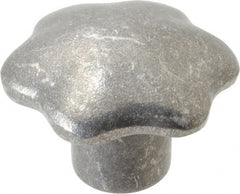 Jergens - 2-3/4" Head Diam, 6 Point Lobed (Palm-Grip) Knob - Aluminum - Exact Tooling