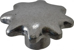 Jergens - 3-1/2" Head Diam, 6 Point Lobed (Palm-Grip) Knob - Aluminum - Exact Tooling