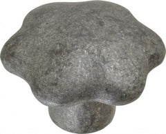 Jergens - 2-3/4" Head Diam, 6 Point Lobed (Palm-Grip) Knob - 1/2-13 Hole, Aluminum - Exact Tooling