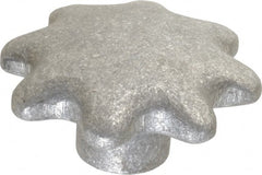 Jergens - 3-1/2" Head Diam, 6 Point Lobed (Palm-Grip) Knob - 1/2-13 Hole, Aluminum - Exact Tooling