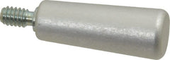 Jergens - 1/4-20 Threaded Stem, Revolving Handwheel & Machine Handle - Aluminum Cylindrical Handle, 7/16" Long Carbon Steel Stem, 1-9/16" Handle Length - Exact Tooling