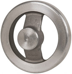 Jergens - 4", 2 Spoke Offset Handwheel - 1-3/16" Hub, Aluminum Alloy, Plain Finish - Exact Tooling