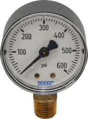 Wika - 2" Dial, 1/4 Thread, 0-600 Scale Range, Pressure Gauge - Lower Connection Mount, Accurate to 3-2-3% of Scale - Exact Tooling
