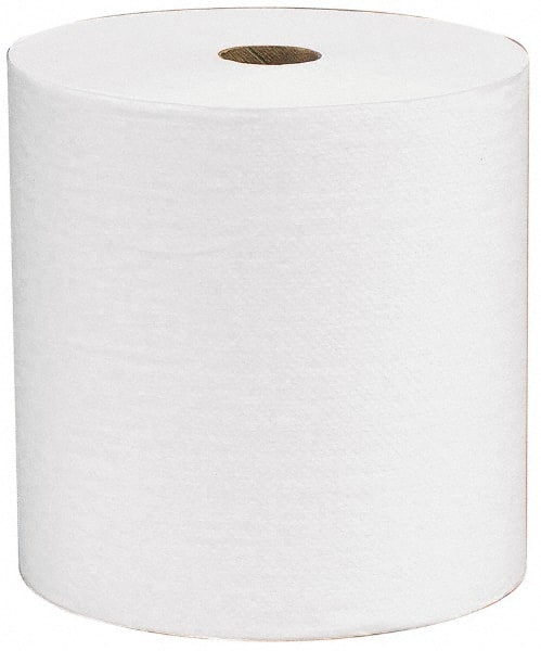 Scott - Hard Roll of 1 Ply White Paper Towels - 8" Wide, 400' Roll Length - Exact Tooling