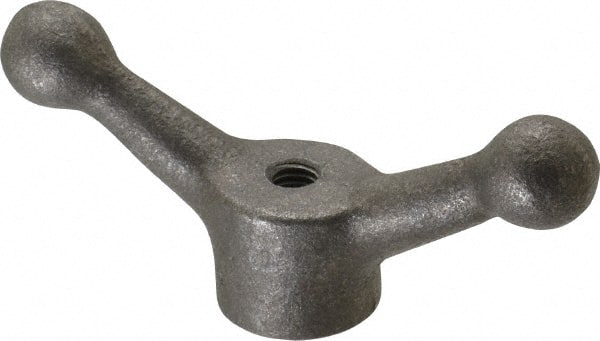 Jergens - 2 Offset Arms, 3/8-16" Hole, Tapped Speed Handle - 1-1/2" High, 1-1/8" Hub Diam - Exact Tooling
