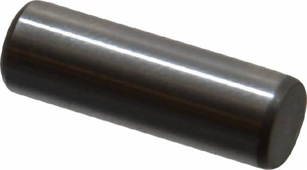 Jergens - 1/4" Diam x 3/4" Pin Length C-1215 Alloy Steel Pull Out Dowel Pin - C 47-58 & C 60-64 (Surface) Hardness, 1 Beveled & 1 Threaded End - Exact Tooling