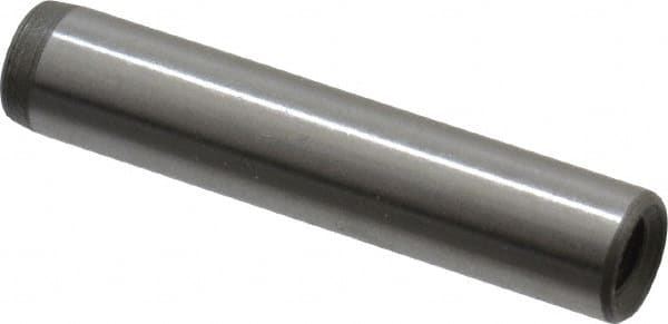 Jergens - 1/4" Diam x 1-1/4" Pin Length C-1215 Alloy Steel Pull Out Dowel Pin - C 47-58 & C 60-64 (Surface) Hardness, 1 Beveled & 1 Threaded End - Exact Tooling
