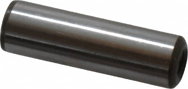 Jergens - 3/8" Diam x 1-1/4" Pin Length C-1215 Alloy Steel Pull Out Dowel Pin - C 47-58 & C 60-64 (Surface) Hardness, 1 Beveled & 1 Threaded End - Exact Tooling