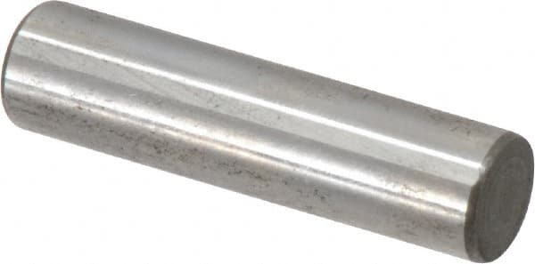 Jergens - 3/8" Diam x 1-1/2" Pin Length C-1215 Alloy Steel Pull Out Dowel Pin - C 47-58 & C 60-64 (Surface) Hardness, 1 Beveled & 1 Threaded End - Exact Tooling