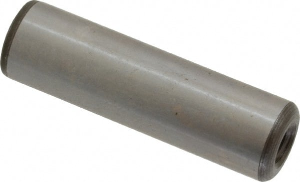 Jergens - 1/2" Diam x 1-3/4" Pin Length C-1215 Alloy Steel Pull Out Dowel Pin - C 47-58 & C 60-64 (Surface) Hardness, 1 Beveled & 1 Threaded End - Exact Tooling