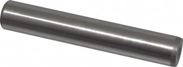 Jergens - 1/2" Diam x 3" Pin Length C-1215 Alloy Steel Pull Out Dowel Pin - C 47-58 & C 60-64 (Surface) Hardness, 1 Beveled & 1 Threaded End - Exact Tooling