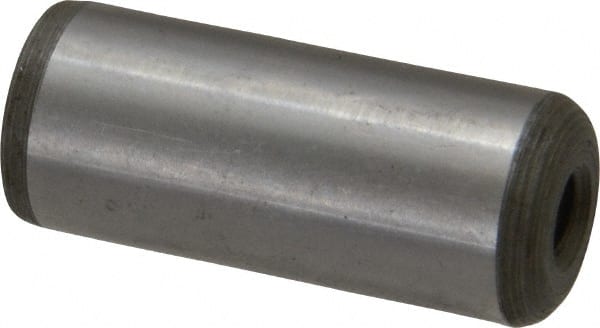 Jergens - 5/8" Diam x 1-1/2" Pin Length C-1215 Alloy Steel Pull Out Dowel Pin - C 47-58 & C 60-64 (Surface) Hardness, 1 Beveled & 1 Threaded End - Exact Tooling