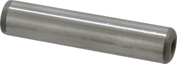 Jergens - 5/8" Diam x 3" Pin Length C-1215 Alloy Steel Pull Out Dowel Pin - C 47-58 & C 60-64 (Surface) Hardness, 1 Beveled & 1 Threaded End - Exact Tooling
