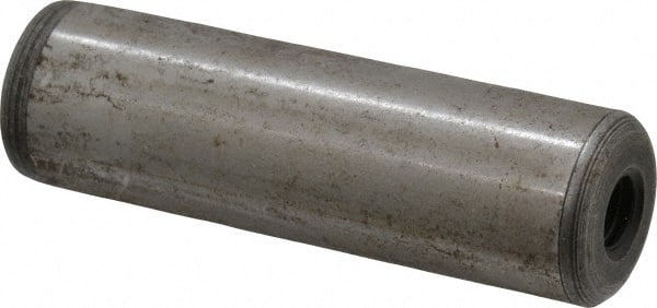 Jergens - 3/4" Diam x 2-1/2" Pin Length C-1215 Alloy Steel Pull Out Dowel Pin - C 47-58 & C 60-64 (Surface) Hardness, 1 Beveled & 1 Threaded End - Exact Tooling
