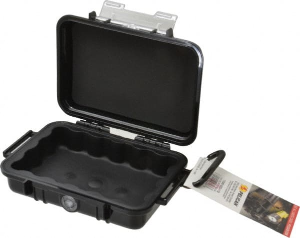 Pelican Products, Inc. - 4-3/4" Wide x 4-3/4" Deep x 2-1/8" High, Clamshell Hard Case - Black, Polycarbonate - Exact Tooling