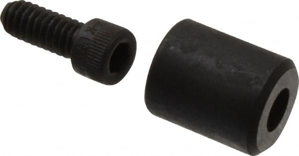 Jergens - 1/4-20 Thread, 5/8" OD, 3/4" High, Jig Foot - Black Oxide Finish, Low Carbon Steel, Case Hardened, 75-77 R30N Heat Treatment - Exact Tooling