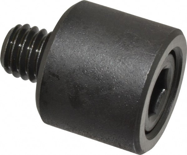 Jergens - 3/8-16 Thread, 7/8" OD, 3/4" High, Jig Foot - Black Oxide Finish, Low Carbon Steel, Case Hardened, 75-77 R30N Heat Treatment - Exact Tooling