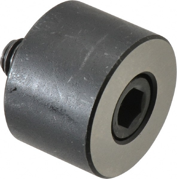 Jergens - 3/8-16 Thread, 1-1/4" OD, 7/8" High, Jig Foot - Black Oxide Finish, Low Carbon Steel, Case Hardened, 75-77 R30N Heat Treatment - Exact Tooling