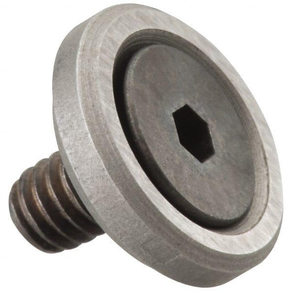 Gibraltar - 3/8-16 Thread, 1-5/8" OD, 3/8" High, Flat Foot - Steel & Lead Alloy - Exact Tooling