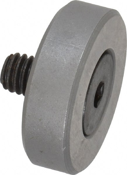 Jergens - 5/16-18 Thread, 1-1/4" OD, 3/8" High, Flat Foot - Low Carbon Steel, Case Hardened, 75-77 R30N Heat Treatment - Exact Tooling