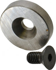 Jergens - 3/8-16 Thread, 1-5/8" OD, 3/8" High, Flat Foot - Low Carbon Steel, Case Hardened, 75-77 R30N Heat Treatment - Exact Tooling
