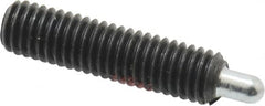 Jergens - 10-32, 3/4" Thread Length, 1/8" Plunger Projection, Steel Threaded Spring Plunger - 0.093" Max Plunger Diam, 3/4" Plunger Length, 1.3 Lb Init End Force, 2.7 Lb Final End Force, 3/32" Hex - Exact Tooling