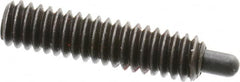Jergens - 1/4-20, 1" Thread Length, 3/16" Plunger Projection, Steel Threaded Spring Plunger - 0.119" Max Plunger Diam, 1" Plunger Length, 3 Lb Init End Force, 13 Lb Final End Force, 1/8" Hex - Exact Tooling