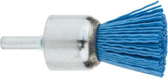 Value Collection - 1" Brush Diam, End Brush - Fine Grade, 1/4" Diam Shank, 18,000 Max RPM - Exact Tooling