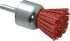 Value Collection - 1-3/16" Brush Diam, End Brush - Coarse Grade, 1/4" Diam Shank, 18,000 Max RPM - Exact Tooling