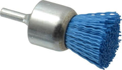 Value Collection - 1-3/16" Brush Diam, End Brush - Fine Grade, 1/4" Diam Shank, 18,000 Max RPM - Exact Tooling