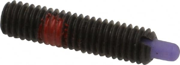Jergens - 10-32, 3/4" Thread Length, 1/8" Plunger Projection, Steel Threaded Spring Plunger - 0.093" Max Plunger Diam, 3/4" Plunger Length, 2.9 Lb Init End Force, 11.1 Lb Final End Force, 3/32" Hex - Exact Tooling