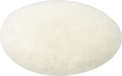 3M - 3" Diam Lambswool Bonnet Pad - 25/32" Pile, Hook & Loop Attachment - Exact Tooling