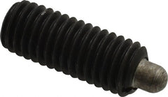 Jergens - 1/2-13, 1-1/4" Thread Length, 1/4" Plunger Projection, Steel Threaded Spring Plunger - 1/4" Max Plunger Diam, 1-1/4" Plunger Length, 2.7 Lb Init End Force, 9.3 Lb Final End Force, 1/4" Hex - Exact Tooling