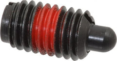 Jergens - 1/2-13, 13/16" Thread Length, 1/4" Plunger Projection, Steel Threaded Spring Plunger - 1/4" Max Plunger Diam, 13/16" Plunger Length, 2.5 Lb Init End Force, 15 Lb Final End Force - Exact Tooling