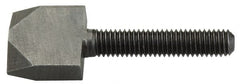 Jergens - 3/8-16 Thread, 1-1/2" Length Under Head, Steel Quarter Turn Screw - Grade C-1018, 1" Wide x 1" High x 3/8" Thick Head, Black Oxide, UNC Thread - Exact Tooling