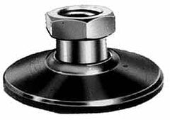 Jergens - 6600 Lb. Load Capacity, 5/8-11 Thread, 1-1/8" Overall Length, Steel Stud, Tapped Pivotal - 2 Inch Stud Length, mm Base Diameter, Steel Pad - Exact Tooling
